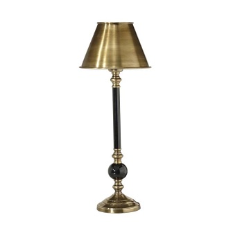 Lampa stołowa Abbey czarny/złoty 40cm z abażurem